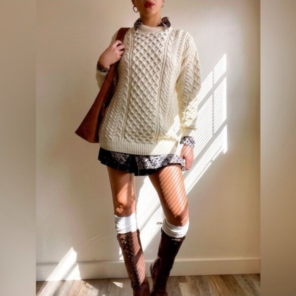 Heritage Irish Knit Sweater – 100% Virgin Wool – Made in Dublin, Ireland – Sz XL - Picture 2 of 12